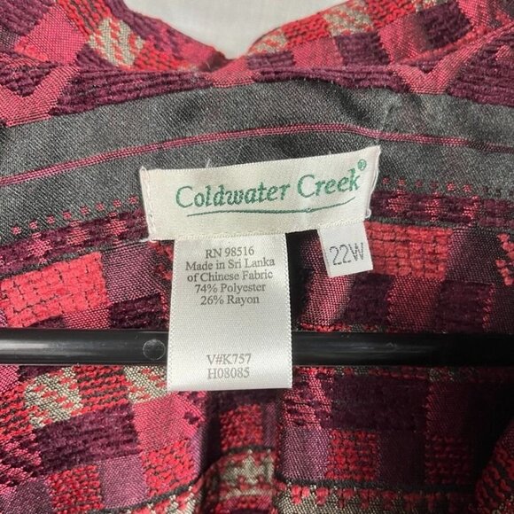 Coldwater Creek Multiprint Textured Blazer Womens 22W Plus Size Art To Wear - Picture 10 of 13